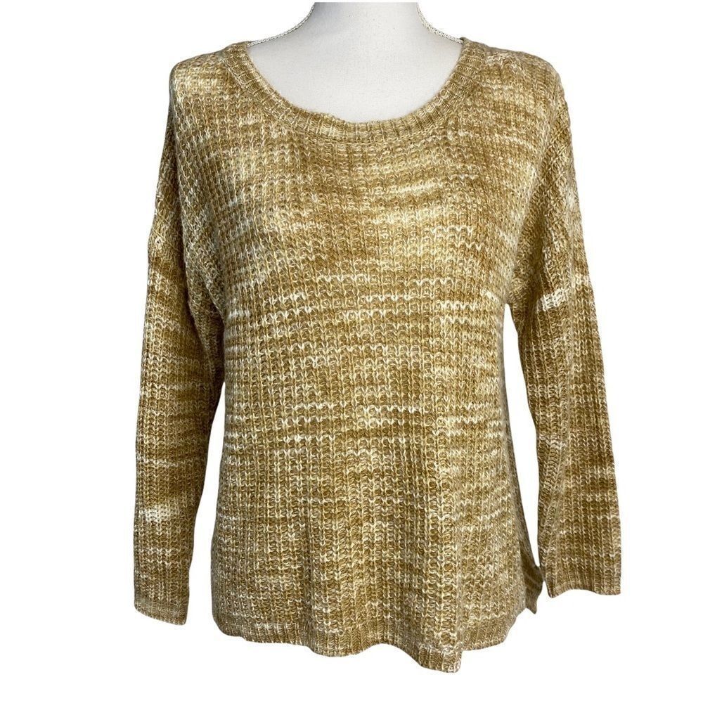Harlowe & Graham Womens Knit Sweater XS Brown Beige Long Sleeve - Picture 1 of 8
